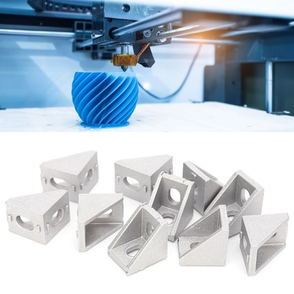 10 st Aluminium Vinkelkontakt 3D-skrivare 2020 Extrusionsprofil EU-standardkod T-typ