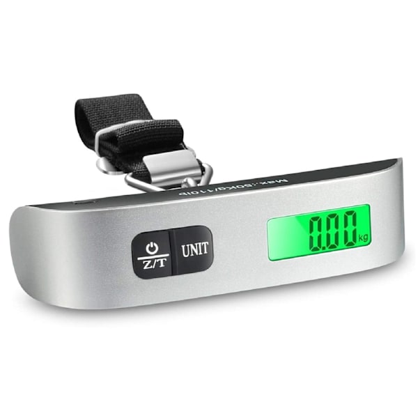 Noggrann Resevåg: 50 kg Max Kapacitet Digital Bagagevåg Med Högprecisionssensor, Lättläst LCD-skärm Med Bakgrundsbelysning, Idealisk För Frekventa