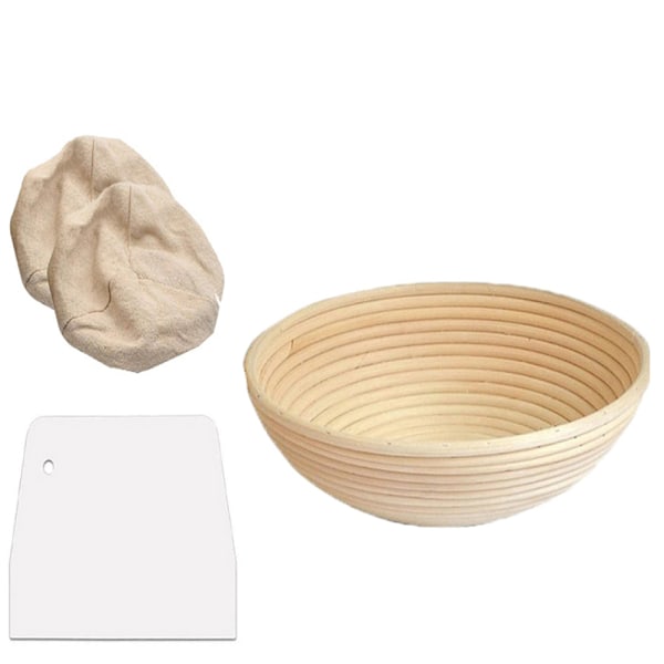 Hantverksmässig Brödkorg, Jäskorg med Fuktabsorberande Naturlig Rotting för Surdegsbakning, Miljövänliga Material, Perfekt Present