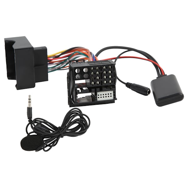 Trådløs bil lyd AUX inngangskabeladapter Bluetooth 5.0 med mikrofon erstatning for E46 320i 320ci