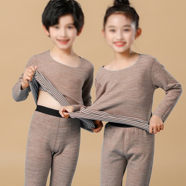 Toddler Pyjamas Jenter Gutter Varme Bomulls Pysjamaser for Barn coffee 100cm