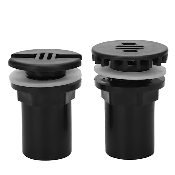 2 stk 25mm Plast Svart Fiske Tank Akvarium Vann Avløpsrør Kobling Joint Tilbehør
