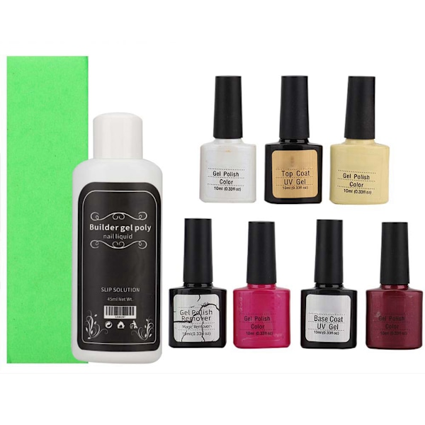 Professionellt DIY-set för nagellack i gelé med nagelkonstset, gelélackblock, manikyrverktyg