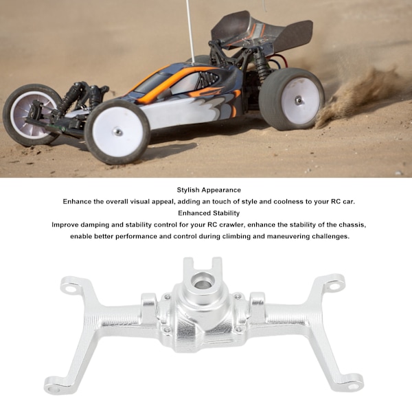 RC Bil Framaxelhus Aluminiumlegering Breddad Design Framaxelhus för HOBBYPLUS 1/18 4WD CP18P RC Bil Silver