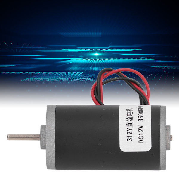 DC-motor 3500 o/min, justerbar hastighet, CW CCW, DC elektrisk motor for varmeapparat lys DC12V