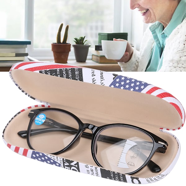 Mustat sinisen valon suodattavat monitehoiset lukulasit Yksinkertaiset presbyopia-lasit ikääntyneille (+150)