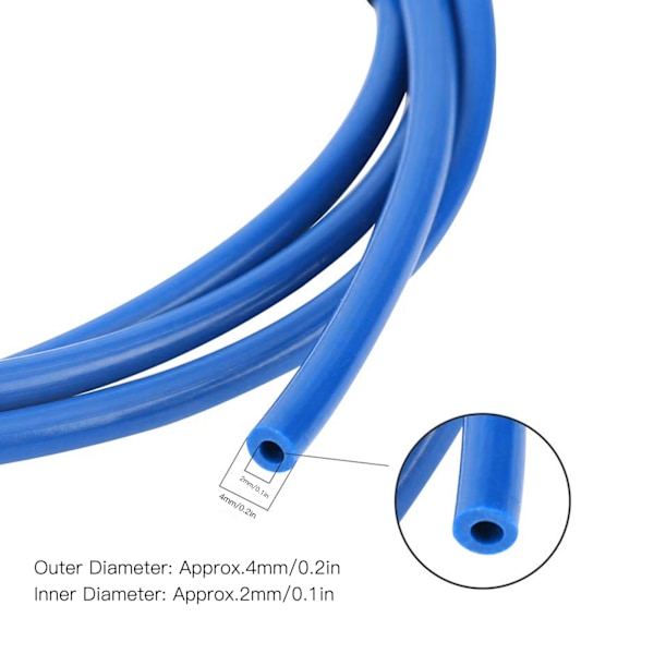 PTFE-rørssæt 3D-printer Hot End PTFE-slange Pneumatisk Fitting MK8 Silikonhætte 0,4 mm Dyse Sæt til Ender 3 1 m/39,4 tommer