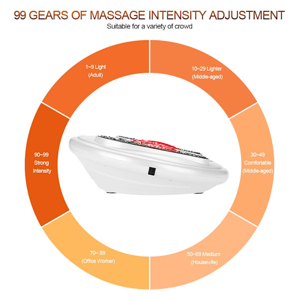 Pulse Electric Foot Massager Foot Acupuncture Points Massage Relieve Fatigue EU Plug