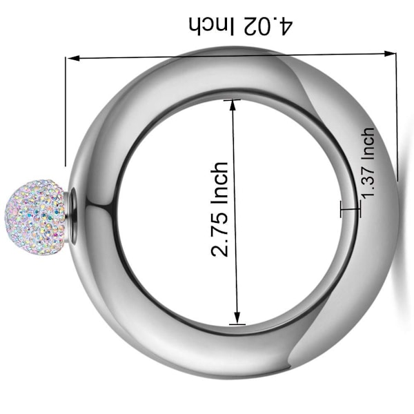 Strassbesatt Flaskarmband, Portabelt & Döljbart, 304 Rostfritt Stål, 2 st, Rosrött & Silver, 100 ml, Lättrengjord Design, Trendigt &