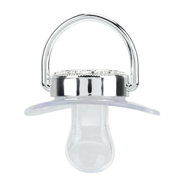 Silikon Bebisnapp Silver A‑Z Bokstäver Säker BPA Fri Enstycke Sömlös Napp med Lock för Spädbarn 6‑18 Månader P