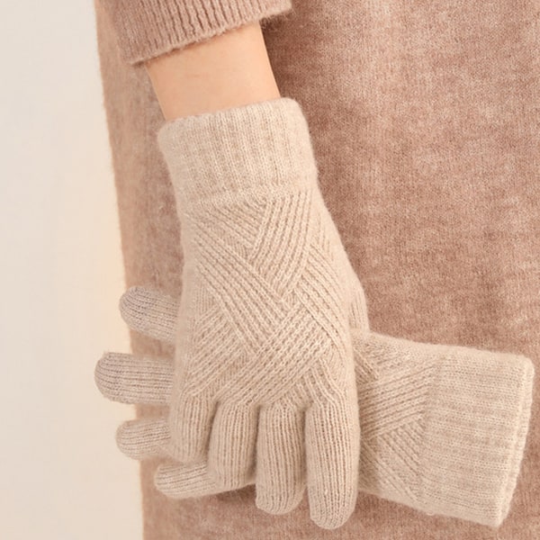 Vinterhandsker til kvinder Touchscreen Dual-Layer Cashmere Elastisk