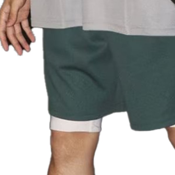 Mænds Shorts med Snøre, Sidelommer, Løstsiddende, Casual Sportsbukser til Hjemmetræning, Lysegrøn