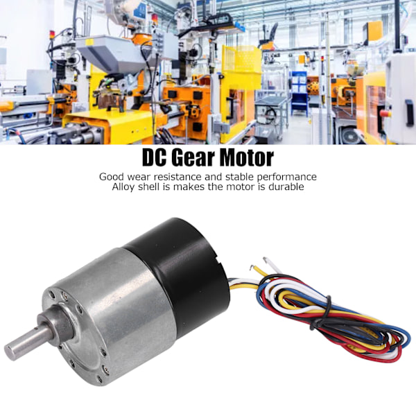 Växelmotor Hastighetsreducering Borstlös D-axel Låg Ljudnivå CW CCW Rotation Växelmotor DC12V35RPM