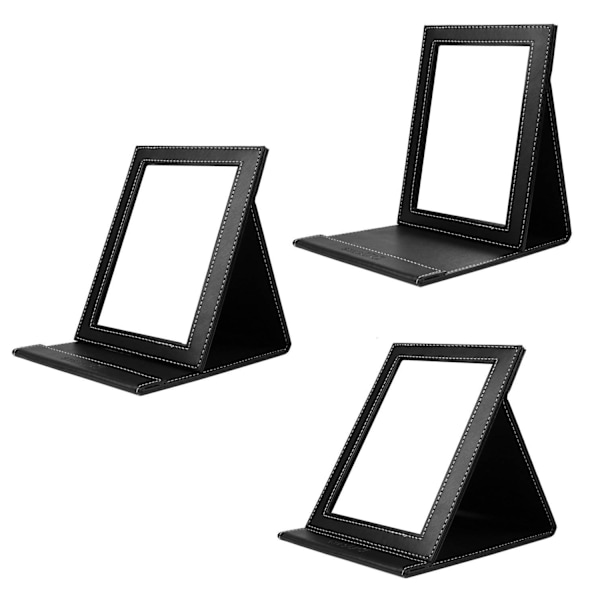 Bärbar Resespegel Klar HD, Vikbar Ultratunn Sminkspegel med Justerbart Ställ, Hållbar Design för Camping, Hem