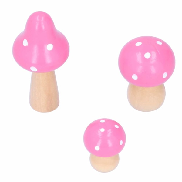 Träsvampar Sagoträdgårdstillbehör, Realistisk Form Ljus Färgdesign För Sovrum Studierum Dekor, 3st/Set Miniatyrfigurer Hög Kvalitet