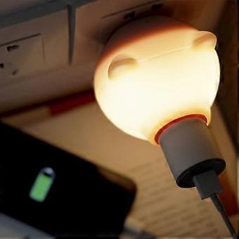 Söt Grisnäsa Smart Sensor Kontroll LED Nattlampa för Baby Barn Sovrum (Rosa)