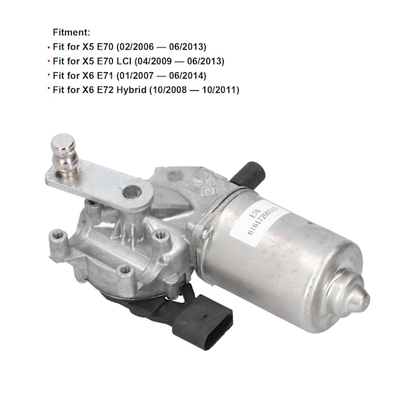 Forrudeviskermotor 61617200510 Udskiftningsdel Passer til X5 X6 E70 E71 E72