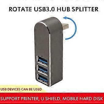Roterende USB HUB 3.0 Splitter Usb 4 Port Hub Expander Kompatibel Med Flere Systemer