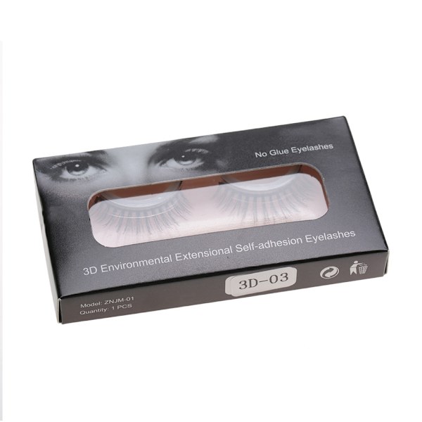 3D Professionella Självhäftande Ögonfransar Utan Irritation Falska Ögonfransar Förlängning 03#