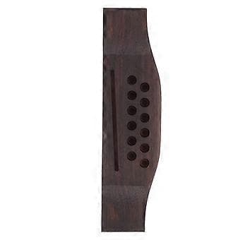 12 Strängar Rosenträ Sadel Genom Slitsad Akustisk Gitarr Stall för Folk Akustisk Gitarr Ersättningsdelar GO210