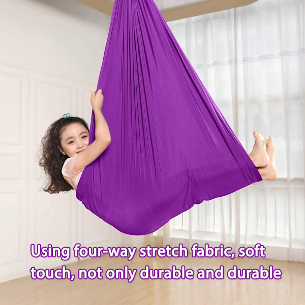Pod Swing Stol for Barn, Kos Hammock for Sensorisk Integrasjon, Terapi Swing for ADHD Autisme Lindring, Hammock Swing for Motorisk Ferdighetsutvikling