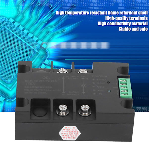 BERM Solid State Relay SSR Enfase Full Isolerende Intelligent DC Spenningsregulering VD LA(BEM-40-ZN-TY-220)