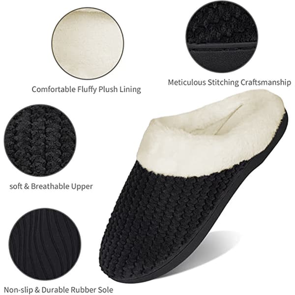 Hjemmesko til Kvinder Varme Memory Foam Anti-Skrid Hjemmesko