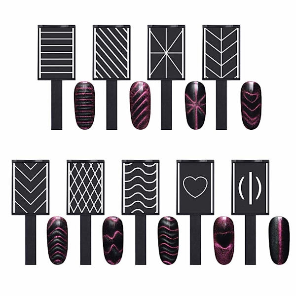 Återanvändbara akrylnaglar, Cat Eye magnetisk gel för fantastiska visuella effekter, Hälsomedvetna material främjar nagelhälsa, Användarvänlig applicering