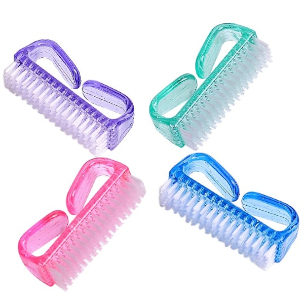Nagelborste Skrubbset, Multifunktionella Nagelborstar för Händer och Fötter, Ergonomiskt Designade med Starka Färger för Enkel Identifiering
