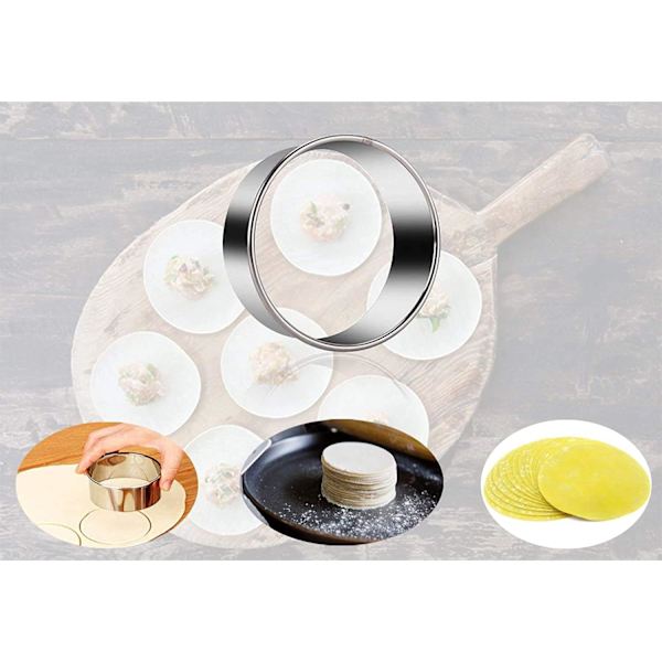 Sertifisert matsikker stål dobbelvalset tertering, solid konstruksjon for uovertruffen holdbarhet, non-stick metall rund ring for problemfri baking