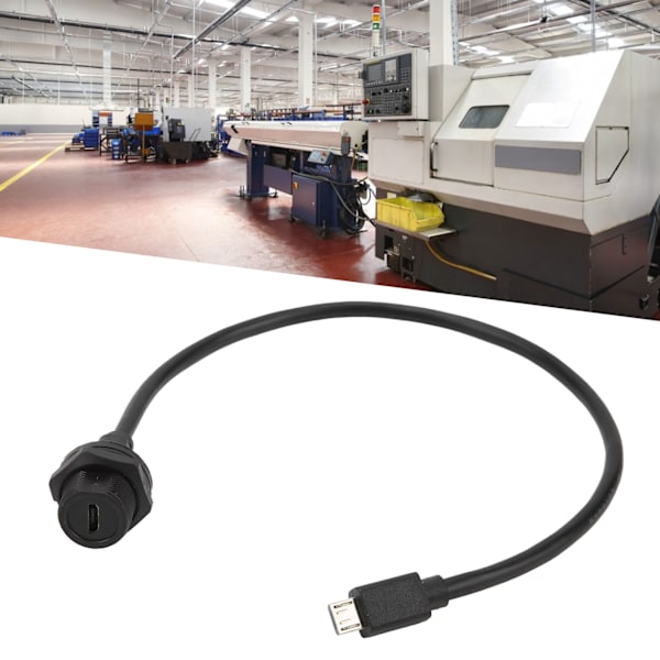 Vattentät USB-kontakt IP67 MICRO USB Hona Hane med Kabeluttag E10MCTFF/MCAM (0,3 meter)