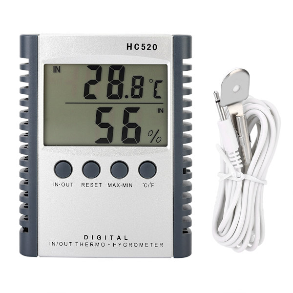 Multifunksjonell elektrisk digital temperatur- og fuktighetsmåler termometer hygrometer