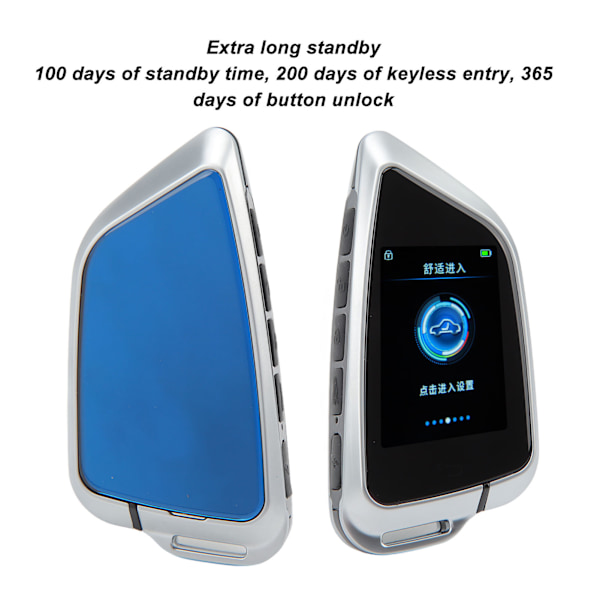 Smart Fjernbetjening Bilnøgle LCD Skærm Anti-Tabt Bluetooth 5.0 Nøglefri Adgang Auto Lås Nøgle Fob til One Click Start Bil