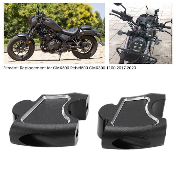 Motorcykel Styrhöjare Ersättning för CMX500 Rebel500 CMX300 1100 2017‑2020 Svart och Vit