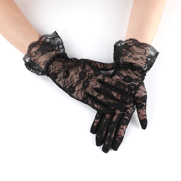 Damsommar spetshandskar Eleganta korta handskar Bröllop Large