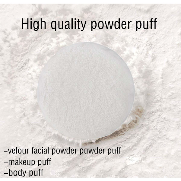 6 Pack Powder Puff Ultra Pehmeä Pestävä Velour Fluffy Body Powder Puffs Nauhalla, Pure Cotton Pyöreä Meikkipuvut, Loose Powder Mineraali Puuteri