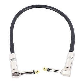 6,35 mm Effektkabel Støjreduktion Metalkerne Vinkelstik Guitar Patch Kabel Pedalledning