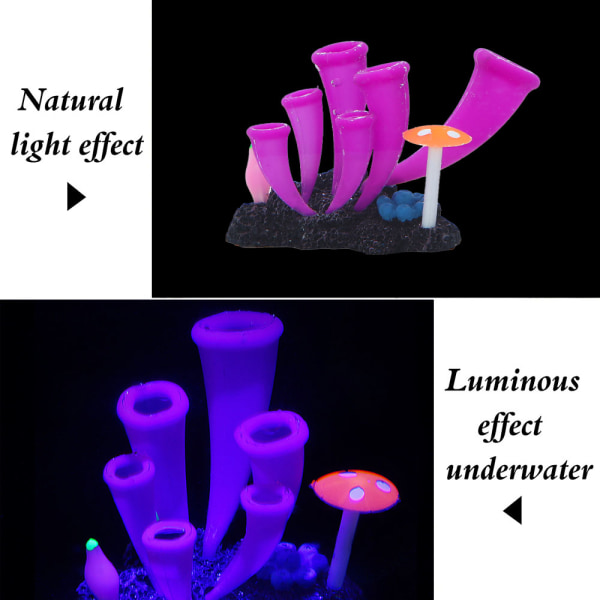 1 stk. Akvariedekoration af silikone til fisk