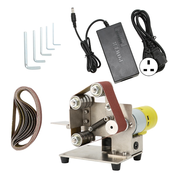 Mini-hihnanhiontakonemalli, sähkökäyttöinen käsikäyttöinen DIY-kiillotus- ja hiontakone, teroitin, hiomakone, AC110‑240VUK-pistoke, 795 (150W)