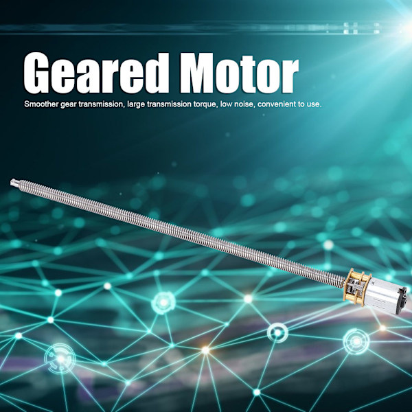 Växellåda Trådreduceringsmotor Med Lång Utgående Axel Kontinuerlig Ström T5 x 160mm N20DC12V 400RPM