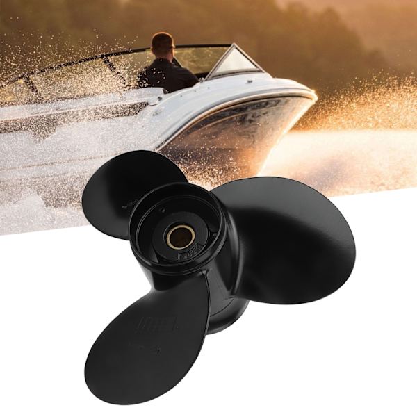 Udenbordsmotor Propeller 9 1/4x8in 3 Blade 10 Splines R Rotation Aluminium Legering Udskiftning til Suzuki 8‑20HP