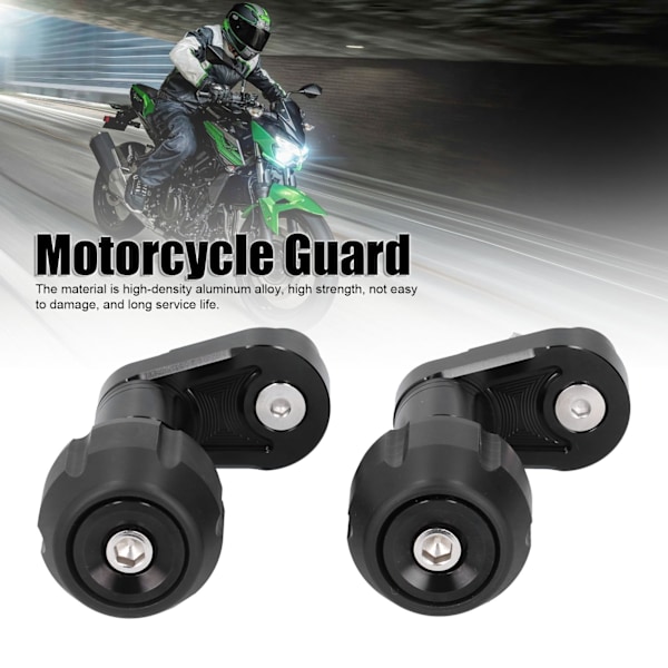 2 st Motorcykelskydd Anti-Fall Skydd Svart Passar för Kawasaki Ninja 400 Z400 20182020