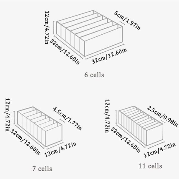 Foldbar Tøj Skuffe Organizer Til Undertøjsopbevaring, Højkvalitets Stof Mesh Rum Foldbart Pladsbesparende Design Til Stor Kapacitet