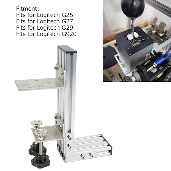 Girskifte Klips L-Formet Legering Stål Spak Monteringsbrakett Sett Erstatning for Logitech G25 G27 G29 G920