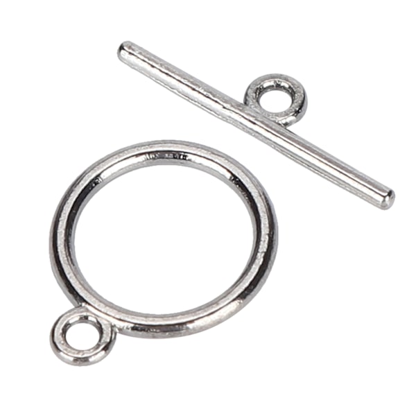 100 Set Toggle-spännen Legering 2mm OT Spänne DIY Smyckestillverkning Tillbehör för Halsband Armband Svart