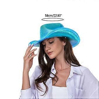 Led Pære Skygge Dame Herre Cowboy Hat til Vinter Efterår Elegant Dame Julefrokost Jazz Hat Justerbar Sort