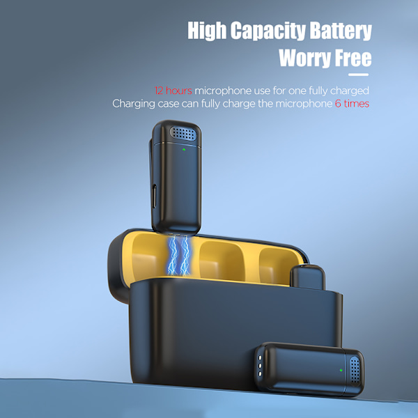 Trådløs mikrofon Bluetooth-Type-C, god lydkvalitet, ingen støy