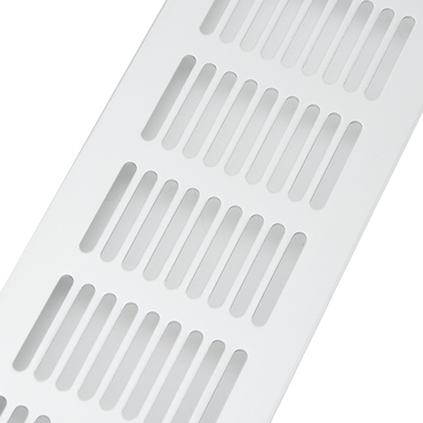 2 stk. Luftventilationsgitter Aluminiumlegering Rektangulær Ventilations Plade til Skab Sko Skab Garderobe 80x400mm