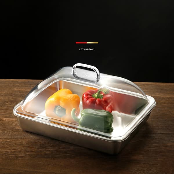 Transparent Förvaringsbricka För Catering Förrätter, Elegant Design Klar Rektangulär Presentation, Buffébricka Lock Med Akryllåda För Hemmakök