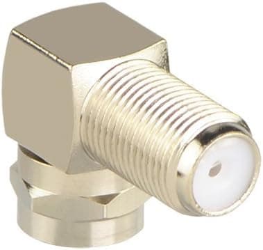 2-pakning rettvinklet F-type koaksial RG6-adapter